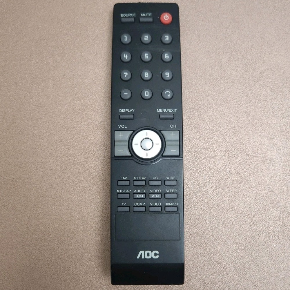 AOC Television Remote Control Model #RC2443801/01 Electronics Equipment
